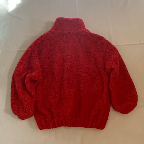Zaful Women's Red Fleece Jacket - Picture 2 of 6